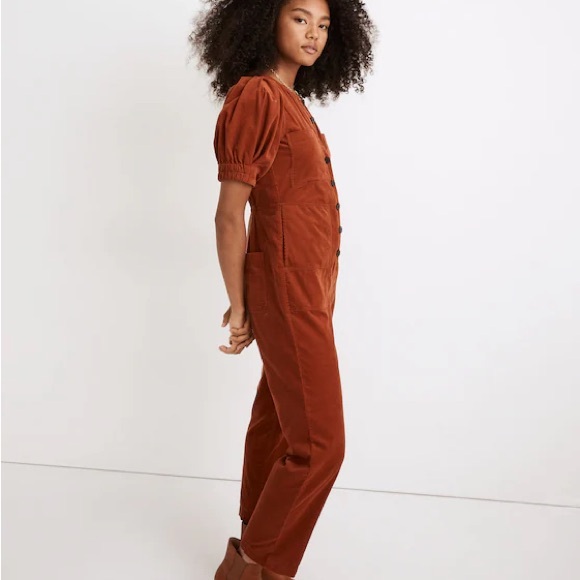 Madewell puff sleeve corduroy jumpsuit, size 2 - Picture 10 of 13